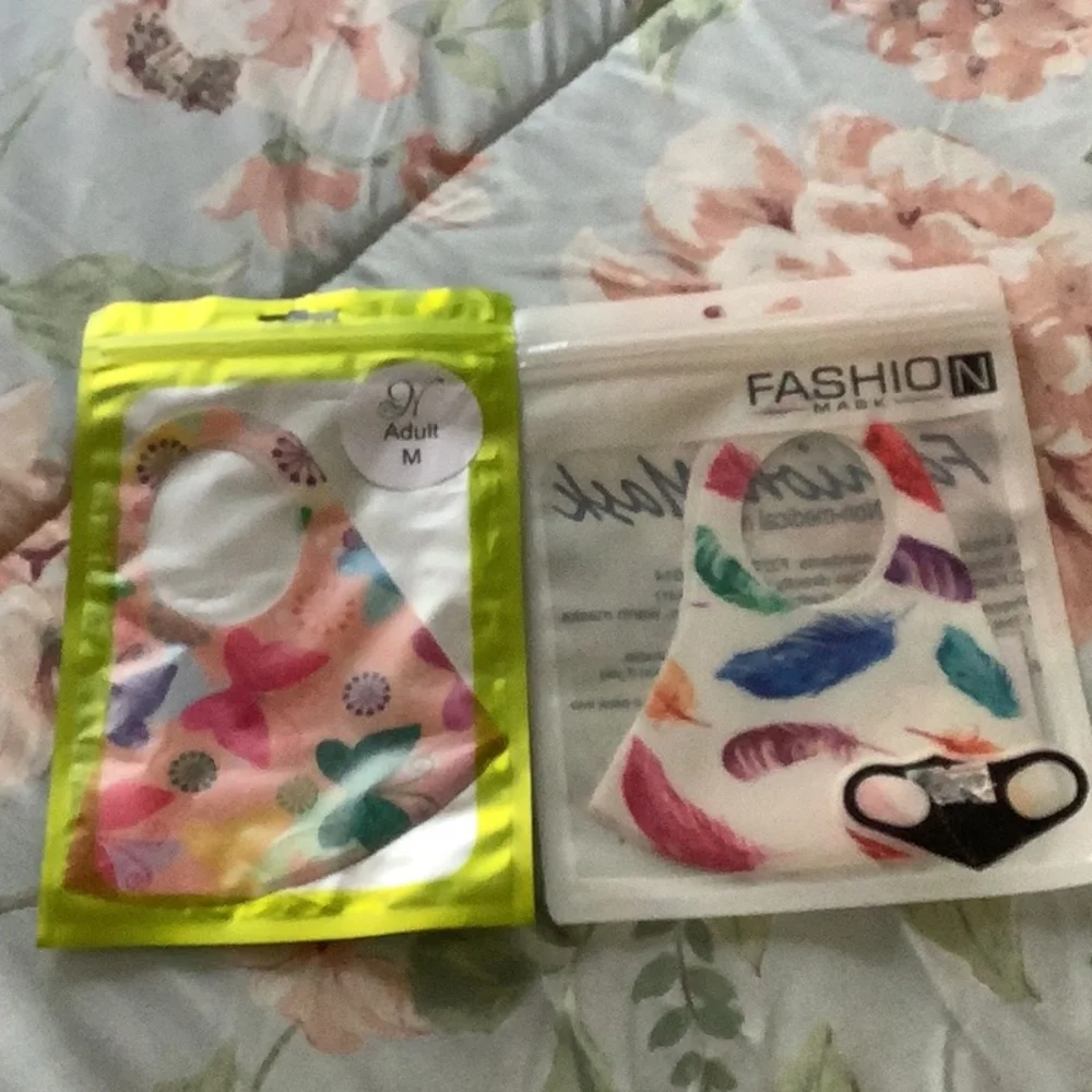 Masks Bundle of facial masks, (2) non-medical, washable, reusable, colorful NW…